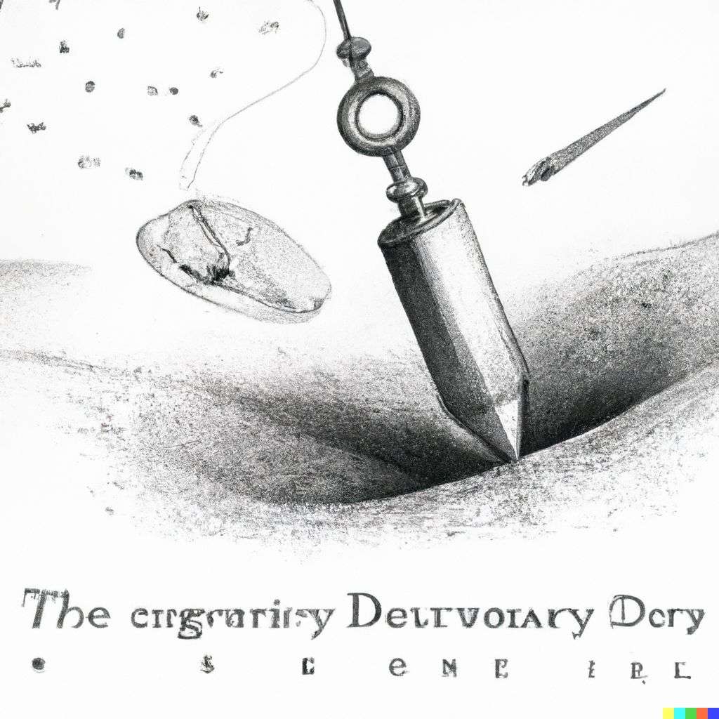 the discovery of gravity, detailed pencil sketch